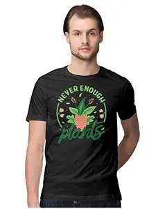 ALLEN BLACK Men's Regular Fit T-Shirt Never Enough Plants 100% Cotton T-Shirt White_NVRENOPLNT-White M Men Round_