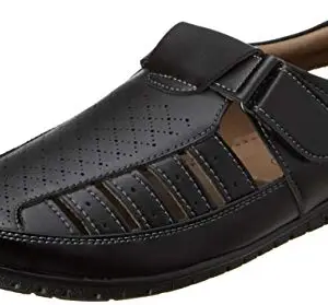 Centrino Black Sandals & Floaters-Men's Shoes-7 UK (2328)