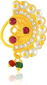 arch fashion Gold-plated Plated Brass Nathiya|Delicate Facial Jewelry