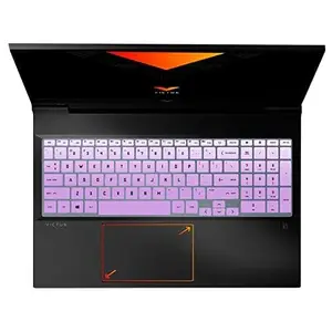 VNJ ACCESSORIES VNJ Silicone Skin Keyboard Protector Cover Compatible for HP Victus 15.6 inch FHD Gaming Laptop (Model-2022) 15-FA and 15-FB Series - GR. Purple