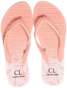 Carlton London Women's Flip Flops, Beige, 6