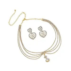 SOHI Necklace Set | Jewellery Set with Fancy Earrings for Girls & Women | fashion jewelry for women | stone jewellery set for women | traditional jewellery set for women (5110)