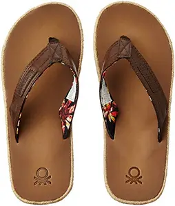 United Colors of Benetton Men's Brown Flip-Flops and House Slippers - 6 UK/India (39 EU) (17P8CFFPM674I)