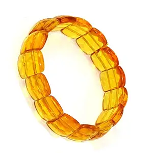 Sahiba Gems Hydro Yellow Citrine Diamond Cut Very Beautiful Bracelet Stone Beads for Reiki Healing Crystal Healing Chakra Balancing for Unisex