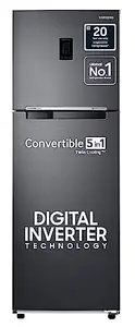 Samsung 322L 3 Star Convertible 5 In 1 Digital Inverter Frost-Free Double Door Refrigerator Appliance (RT37C4523BX/HL,Luxe Black 2023)