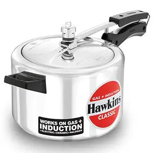 Hawkins 5 Litre Classic Pressure Cooker, Induction Inner Lid Cooker, Pan Cooker, Best Cooker, (ICL50)