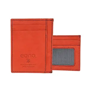 Amazon Brand – Eono Washington Leather Front Pocket Minimalist RFID Blocking Card Case Holder for Men|Easy Access ID Window| Ultra Strong Stitching