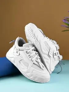 WOAKERS Men's Synthetic Leather Comfortable & Stylish Casual Shoes (White, 6) (1078)