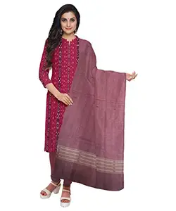 PRITIsree Odisha Sambalpuri Handloom Woman's Pure Cotton Handloom Dress Material With Dupatta Bottom Wear 3 Pic Set Sambalpuri dress material Unstitched PRITI379