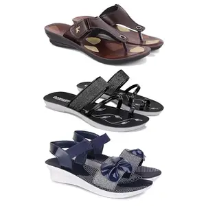 Women's Comfortable Sandal,Casual Lightweight Sandal for Everyday Wear | BTS-(3-COMBO)-1963-1946-1972-6