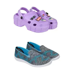 SPORTER Extra Soft Classic Casual wear with Flexibility Technology Heels Combo for Women's/Girl's(2012+3217) Multicolor