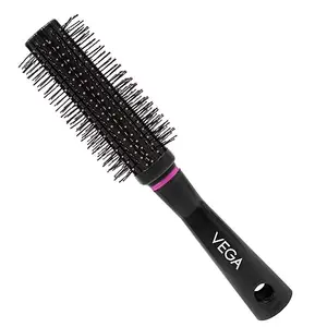 Vega Round Hair Brush (India's No.1* Hair Brush Brand) For Adding Curls, Volume & Waves In Hairs| Men and Women| All Hair Types (R16-RB)