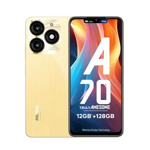 itel A70 (4GB RAM, 128GB ROM) Upto 12GB RAM with Memory Fusion | 13MP Dual Rear Camera & 8MP Front Camera | 5000mAh with Type-C | Dynamic Bar | Side Fingerprint | Octa-Core Processor | Brilliant Gold price in India.