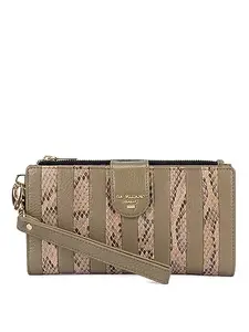 Da Milano Flap Leather Wallet for Women - Green