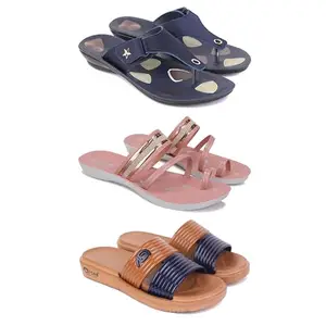 Women's Comfortable Sandal,Casual Lightweight Sandal for Everyday Wear | HC-(COMBO-3)-1973-1944-1981-6-EURO-37