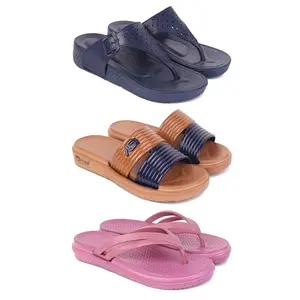 Trendy Open-Toe Sandals for Women – Soft Padded Footbed, Summer Wear | (COMBO-3)-1985-1981-1978-7-EURO-38