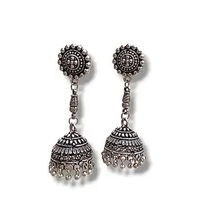 Silver Oxidised Earrings for Women and Girls | Ethnic Jewellery | Work Essentials