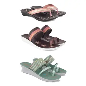 Women's Sandals | Lightweight Wear| Stylish & Easy to Wear For Women'SPCV-SAN-(3-COMBO)-1956-1990-1948-8