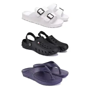 DRACKFOOT Men's Sandals | Lightweight Wear| Stylish & Easy to Wear For Men'S GR-SAN-(3-COMBO)-3113-3144-3153-9