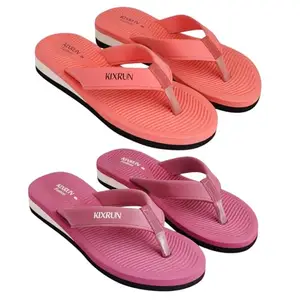 KIXRUN Flip Flops for Women | Comfortable and Light Weight Slippers (Combo Pack Of 2)