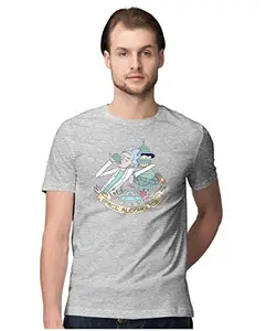 ALLEN BLACK Men's & Women's Regular Fit 100% Cotton T-Shirt (RBA-MGREY-M-MENR_)