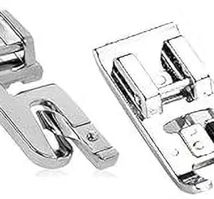 QUTEX Combo Pico Overcasting Foot Snap-On for Usha Singer Brother Janome Sewing Machines - Universal Overlock Presser Foot Attachment Kit