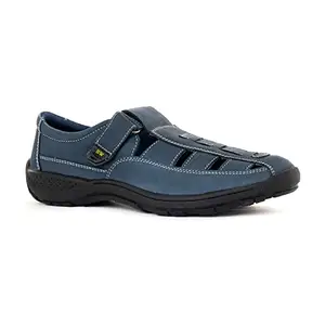 Khadim's British Walkers Blue Leather Sandal Shoe for Men (9480259)