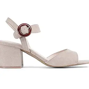 Bata womens AMARIS Beige Sandal - 7 UK (7618127)