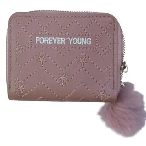 Exotica Collection Double Zipper Wallet for Girls and Women (Mauve)