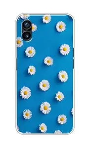 The Little Shop Designer Printed Soft Silicon Back Cover for Nothing Phone 1 (Blue Flower)