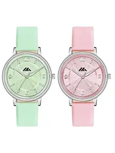 CLOUDWOOD Multicolor Analog Watches Combo Look Like Preety for Girls and Womne Pack of - 2 (MT541-542)