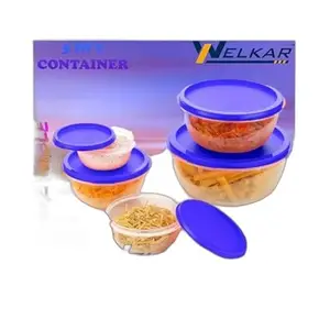 Kitchen Container |250+450+800+1400+2500 ml| Stackable Refrigerator Organizer for Fresh Food Storage | BPA-Free Kitchen Solution|Design - 8059 for Home and Kitchen