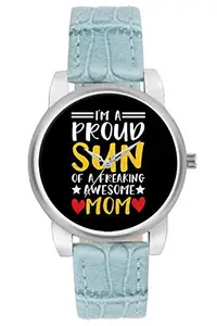 BIGOWL Mother's Day Gifts, Unique Branded Analogue Mother's Day Fashion Watch for Girls - Quirky Casual Leather Band Watch (Gifts for mom)