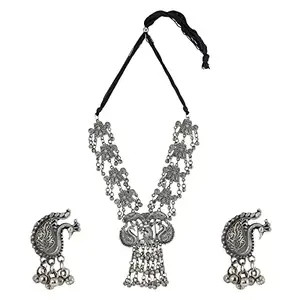 TEEJH Siddhi Silver Oxidised Necklace