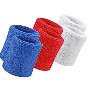 R-LON Wrist Band and for Sweat Men Sports Cotton (Pack of 6)