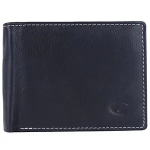 Delfin Genuine Leather Wallet for Men (Black)