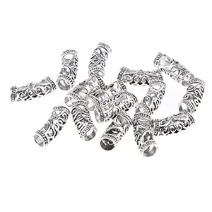 VYBRAA 15pcs/Lot Dread lock Beads Hair Rings Adjustable Hair Braid Cuff Clip Silver