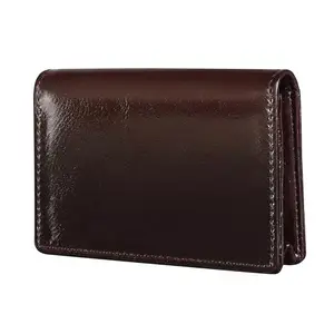 CLOUDWOOD Mini Wallet for ID, Credit-Debit Card Holder & Currency with Push Button for Men & Women - Brown WL630