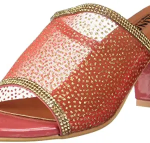 WalkTrendy Womens Peach Sandals With Heels - 5 Uk (Wtdw240_Peach_8)