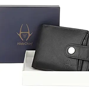 HideChief Black Premium Genuine Leather Wallet(HCRW329_B)