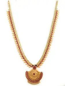 Sasitrends One Gram Micro Gold Plated Long Necklace For Women's