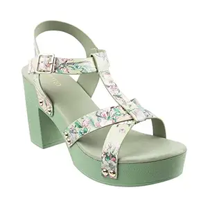 Metro Womens Synthetic Green Sandals (Size (4 UK (37 EU))