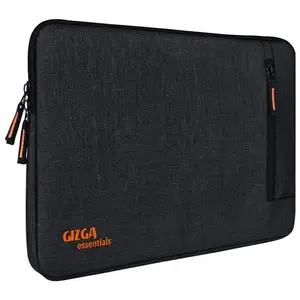 Gizga Essentials 14.1 Inch Laptop Sleeve Case Cover Pouch Bag with Front Pocket| Slim & Water-Resistant Nylon Fabric with Shockproof Foam Padding, Soft Lining & Premium Zipper Closure (Black)