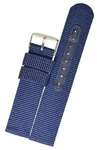 SURU® 22mm NATO Style 2-Piece Nylon Watch Strap / Watch Band for Men Women (Colour - Blue / Width Size -22mm)T3