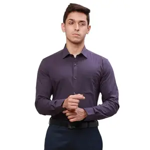 Park Avenue Men's Slim Fit Shirt (PMSX17491-V8_Dark Violet