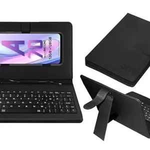 ACM Keyboard Case Compatible with Itel A70 Mobile Flip Cover Stand Direct Plug & Play Device for Study & Gaming Black