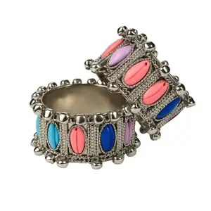 Handmade Silver Design Bangle Bracelet with Intricate Detailing for Women & Girls (Dezine-4)