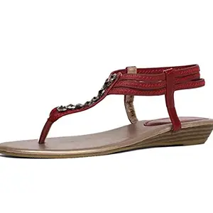 Bata Women's Debra Sandals (6615135_RED_5 UK)