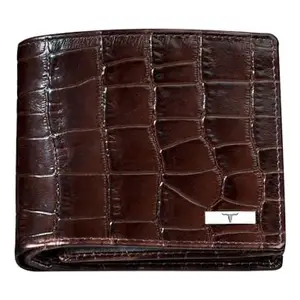 URBAN FOREST Drogon Brown Printed Leather Wallet for Men