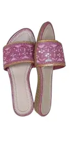 AK Trader Elevate your fashion game with our fancy embroidered flats for women (6.5)